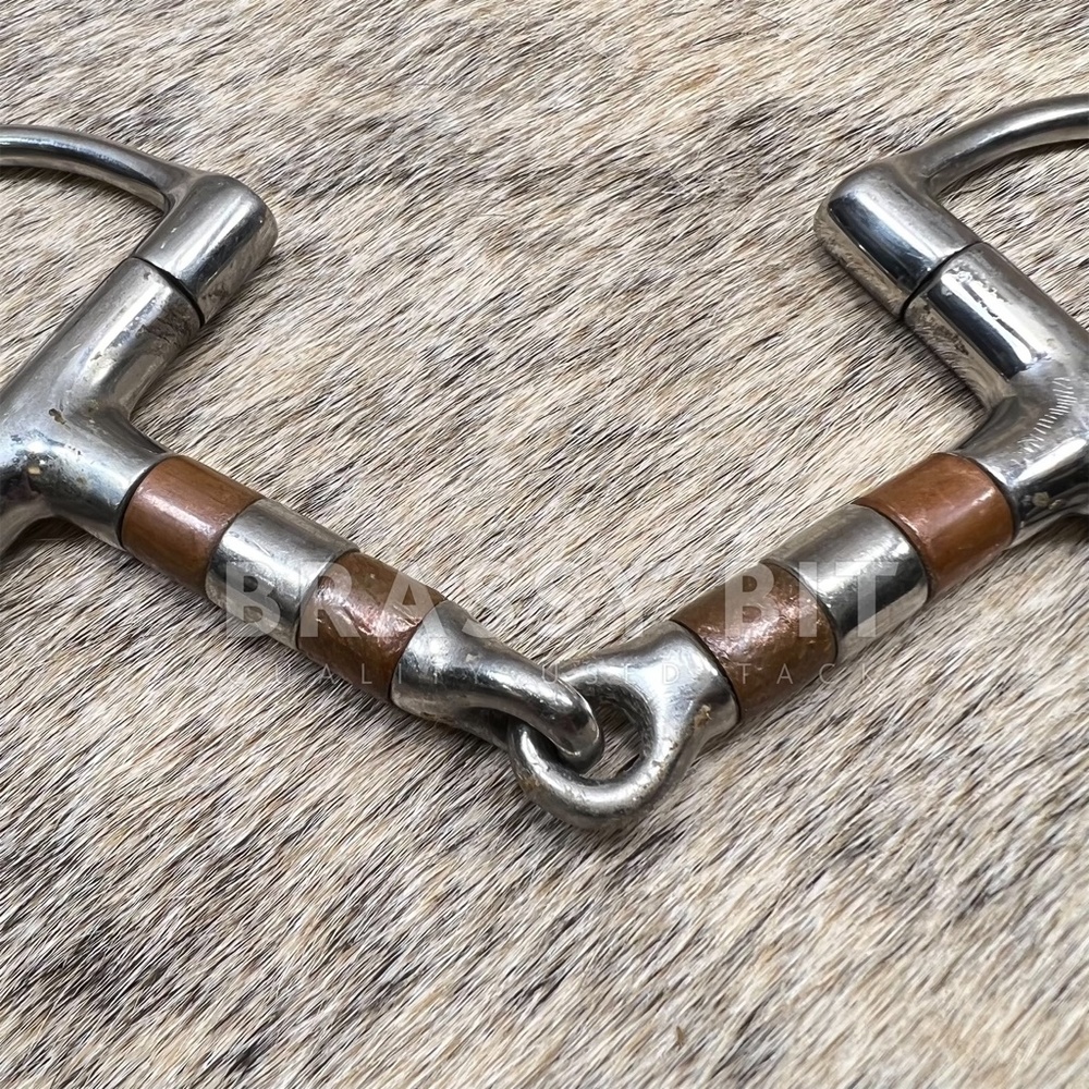 5″ D Ring Snaffle w/ Copper Rollers - Picture 2 of 3